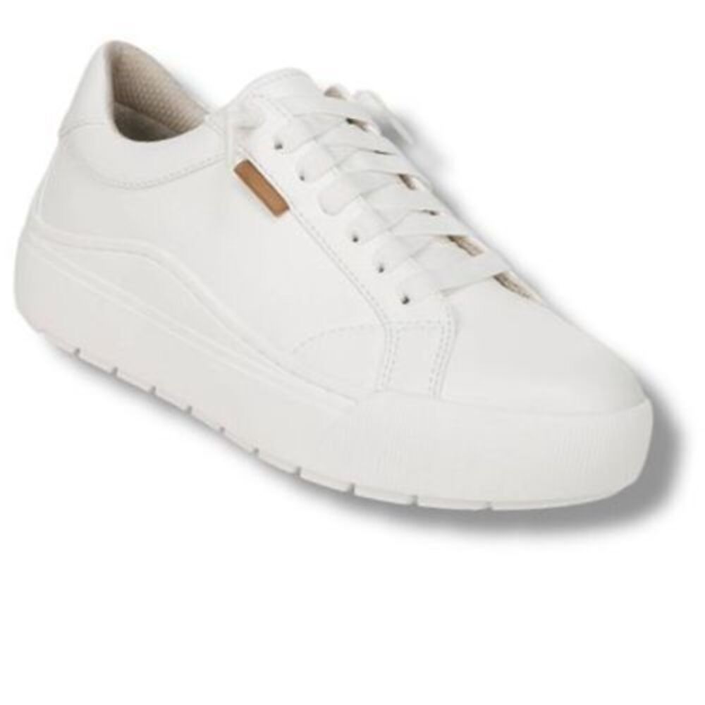 Dr. Scholl's Time Off White Tennis Shoes Comfort Platform Sneakers Size 6M